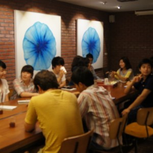 7月初旬から毎週ソウルで青年会員が集まって準備研をやっています