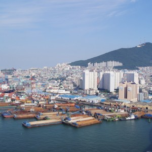 釜山の港