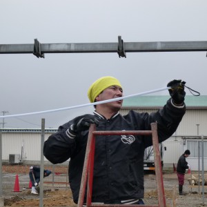 養鶏法にてハウス建設