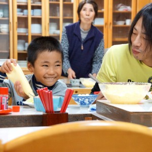 幼年部ホームステイのひとこま