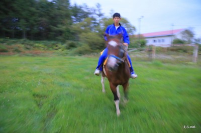 氷上高校生の乗馬体験実習