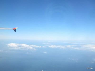 仁川（インチョン）空港を離陸直後に。いってきま～す！！