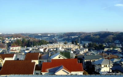 近隣には住宅がいっぱい（生活館屋上から）