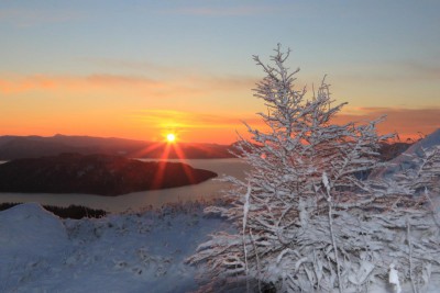 美幌峠の朝日