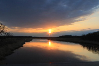 ヤウシュベツ川の夕日