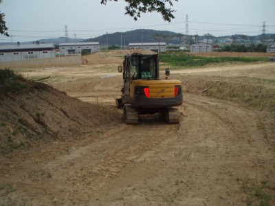 造成が進む建設予定地