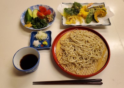 日曜日の夕食はお蕎麦