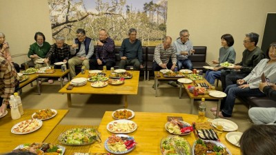 飯田で大ご馳走を用意して待っていてくれました。皆感激でした❣️