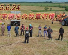別海実顕地一番草収穫始まる